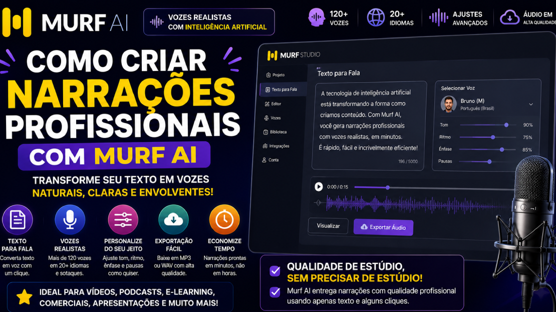 Murf AI: Como Criar Narrações Profissionais