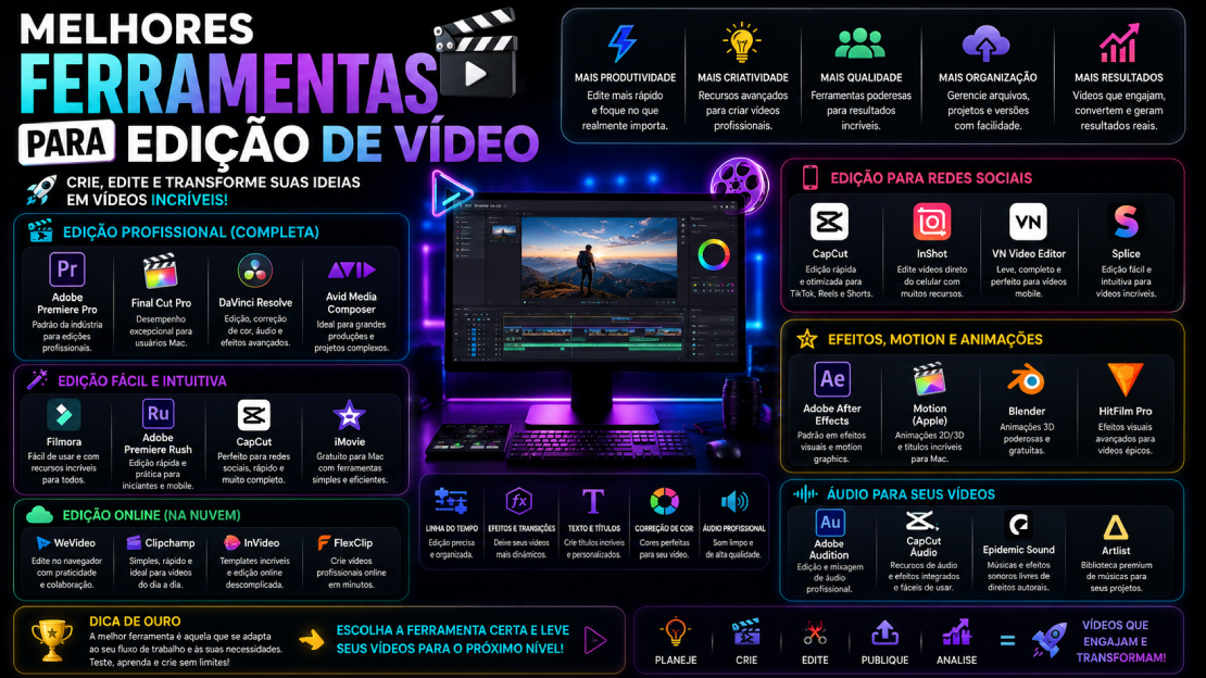 Melhores Ferramentas Para Edição de Vídeo