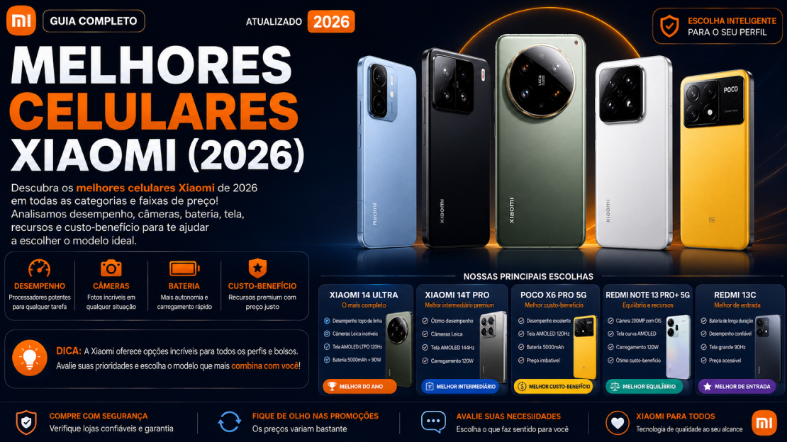 Melhores Celulares Xiaomi (2026)