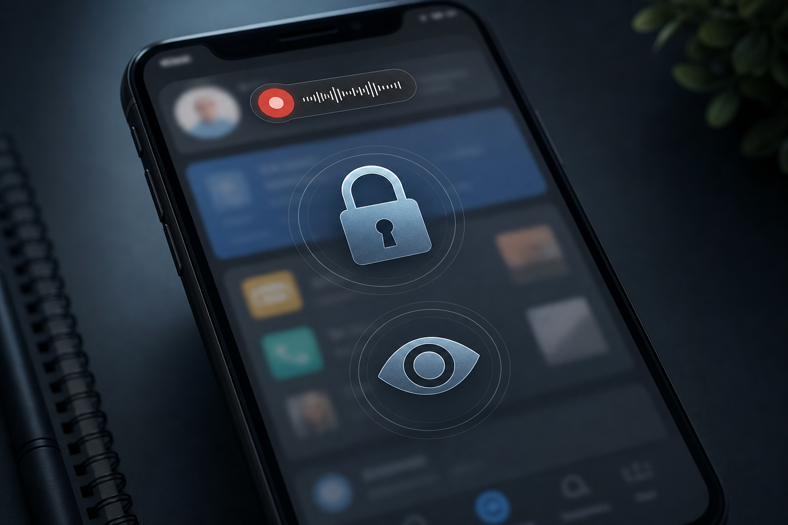 Notificação e privacidade na gravação