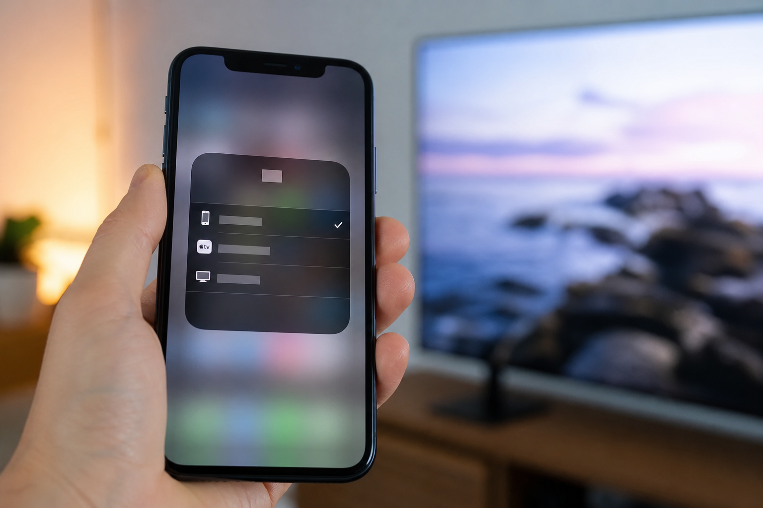 iPhone e AirPlay na televisão