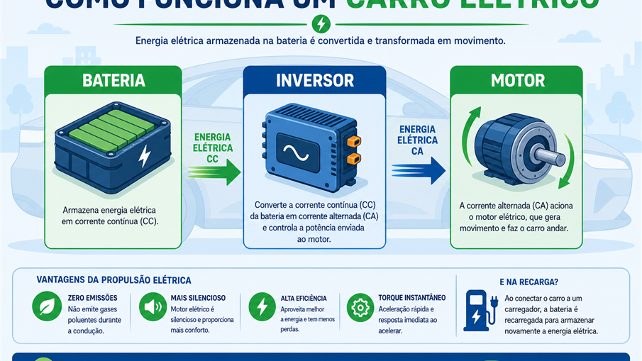 Como o Elétrico Se Move